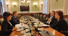 9 September 2022 MPs Nebojsa Zelenovic and Danijela Nestorovic in meeting with Tobias Flessenkemper